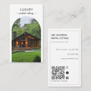 Moderne Arch QR-Code Ferienvermietung Gästehaus Visitenkarte