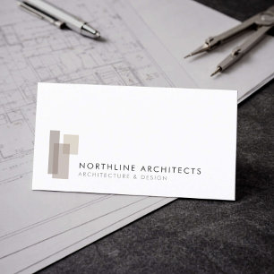 Moderne Architektenfirma Minimalistisch Visitenkarte