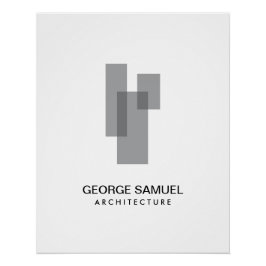 Moderne Architektur-Blöcke Logo Download Poster