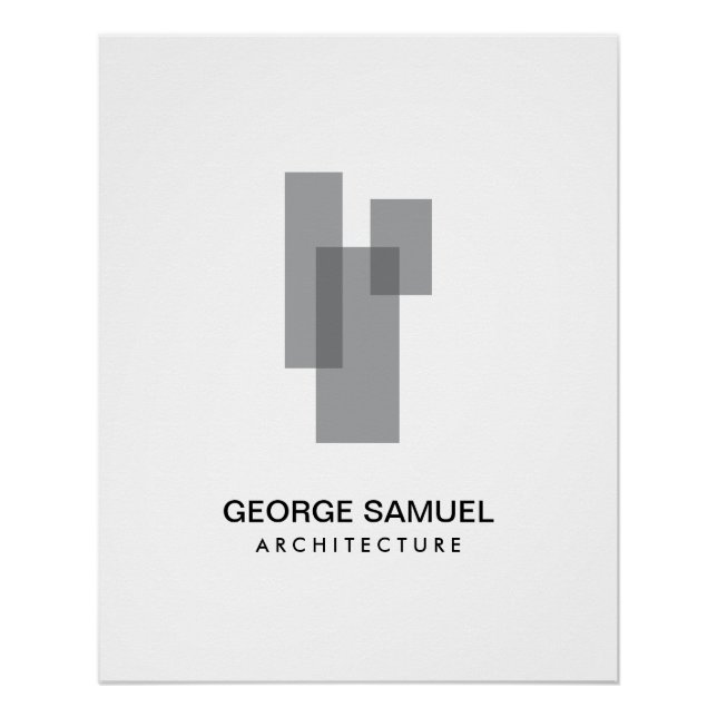 Moderne Architektur-Blöcke Logo Download  Poster (Vorderseite)