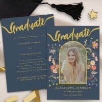 Moderne Architektur Foto Boho Floral Blau Abschlus