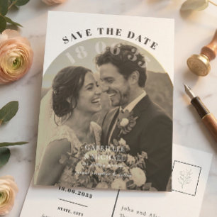 Moderne Architektur-Foto-Folie Save-the-Date-Karte Folien Feiertagspostkarte