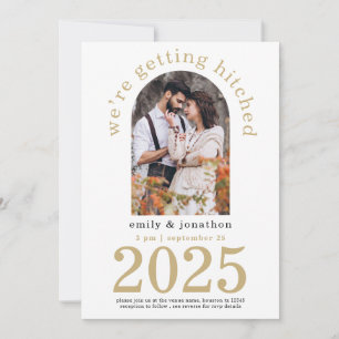 Moderne Architektur-Foto Goldene Hochzeit  Einladung