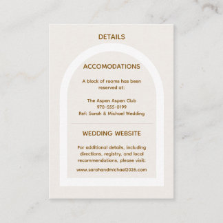 Moderne Architektur & Gold Glitter Hochzeit Begleitkarte