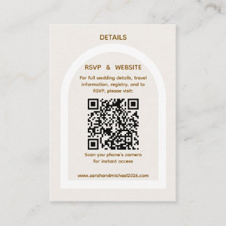 Moderne Architektur & Gold Glitter QR-Code RSVP De Begleitkarte