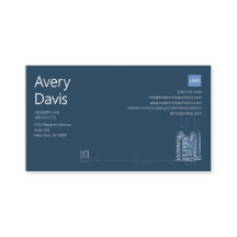 Moderne Architektur Navy & White Minimalistischer