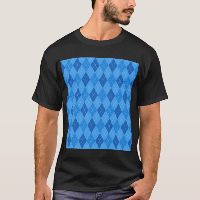 Moderne Argyle-Chic, gemütliche Argyle-Klassiker T-Shirt (Vorderseite)