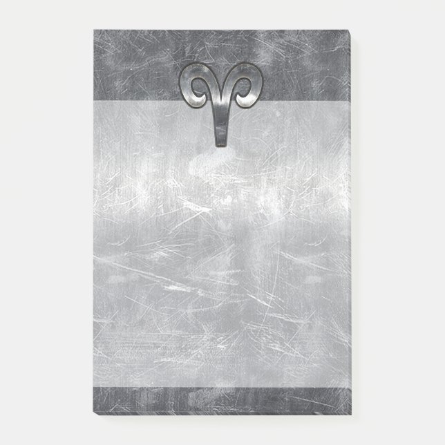 Moderne Aries Zodiac Signing Grunge Not Style Post-it Klebezettel (Vorderseite)