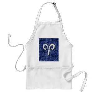Moderne Aries Zodiac Symbol Navy Blue Digital Camo Schürze