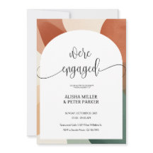 Moderne Arkade Terracotta & Sage Engagement Party