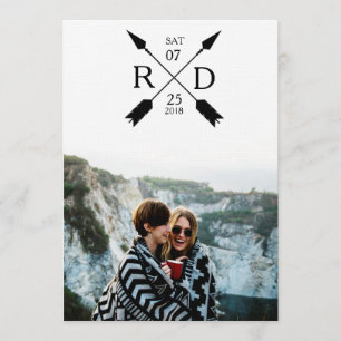 Moderne Arrow SAVE THE DATE Hochzeit von Fotos