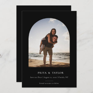 Moderne Arschrahmen Save the Date Fotokarte