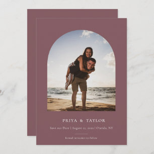 Moderne Arschrahmen Save the Date Fotokarte