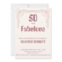 Moderne Art Deco 50 und Fantastischer Geburtstag 