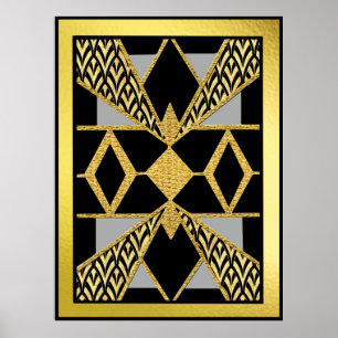 Moderne Art Deco Geometrie Poster