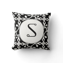 Moderne Art Deco Monogramm Schwarz-Weiß