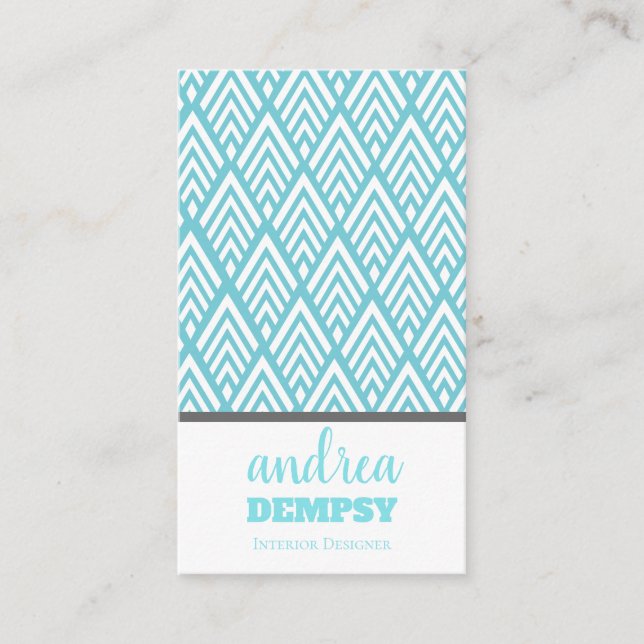 Moderne Art Deco Pfeile Visitenkarte (Vorderseite)