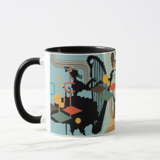Moderne Art Deco Vintage Design Tasse