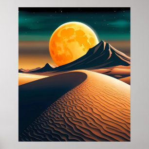 Moderne Art Dune Space Landschaft Poster