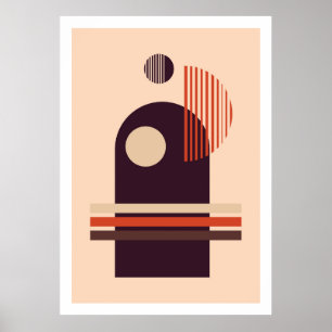 Moderne Art-Geometrie-Zusammensetzung 1 Poster