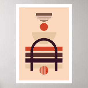 Moderne Art-Geometrie-Zusammensetzung 2 Poster
