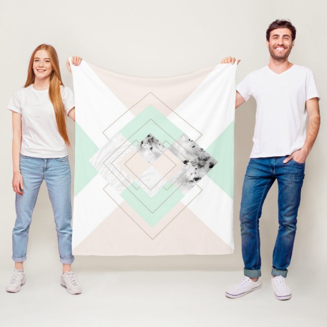 Moderne Art-geometrischer Entwurf Fleecedecke (Beispiel)