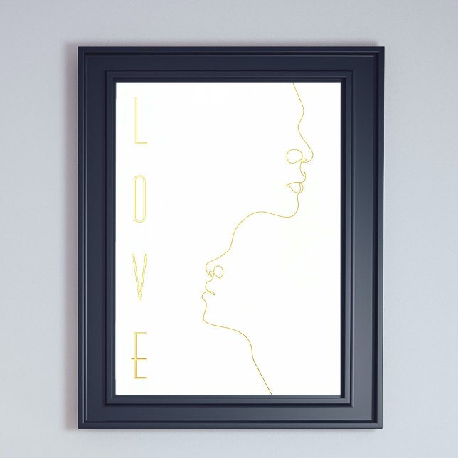 MODERNE ART GOLD FACES LIEBE FOLIENDRUCKE (Von Creator hochgeladen)