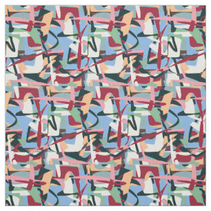 Moderne Art Paint Streaks DeKooning Stil Stoff