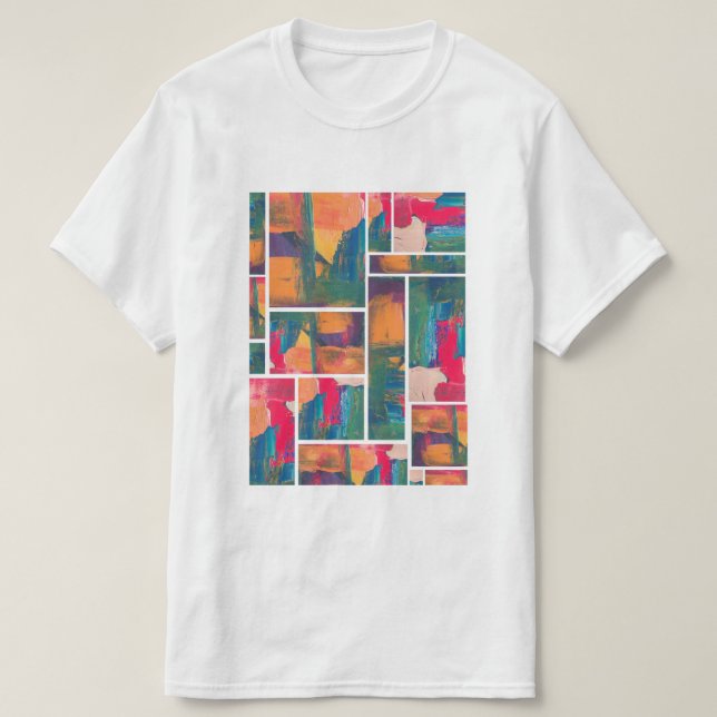 Moderne Art Paint T-Shirt (Design vorne)