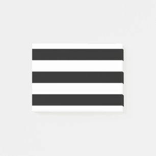 Moderne Art-Schwarzweiss-Streifen Post-it Klebezettel