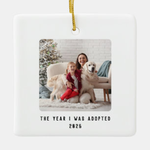 Moderne Art von Haustier-Adoptions-Foto-Andenken Keramikornament