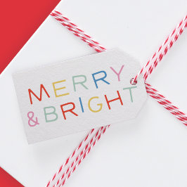 Moderne Art Weihnachten Weihnachten Merry & Bright Geschenkanhänger