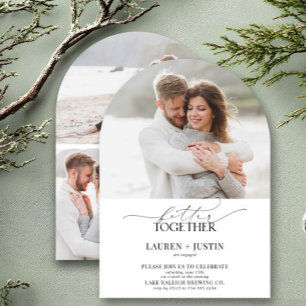 Moderne Artikel-4-Foto-Script-Engagement-Partei Einladung