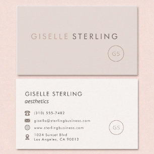 Moderne Ästhetik Rosa Minimalistisch Luxus Visitenkarte