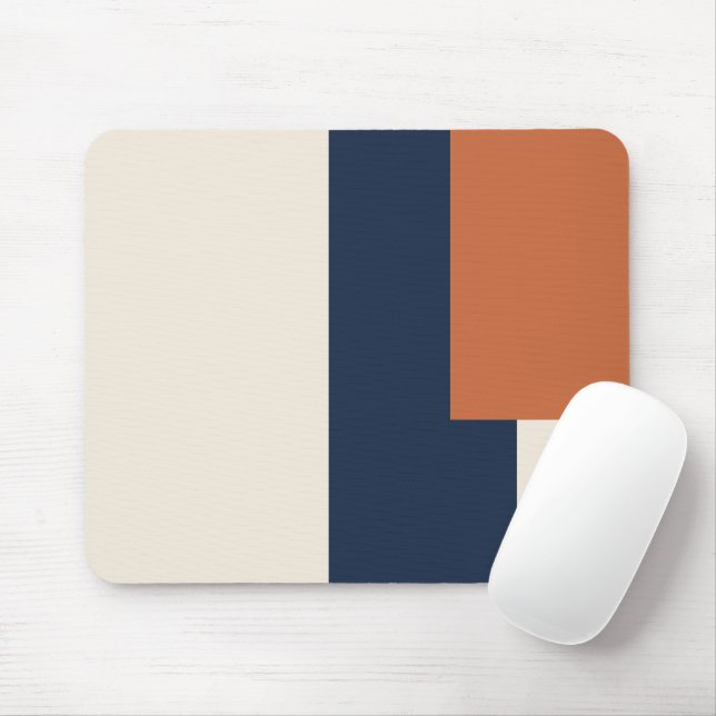 Moderne Ästhetische Abstrakte Farbblock-Mauspad Mousepad (Mit Mouse)
