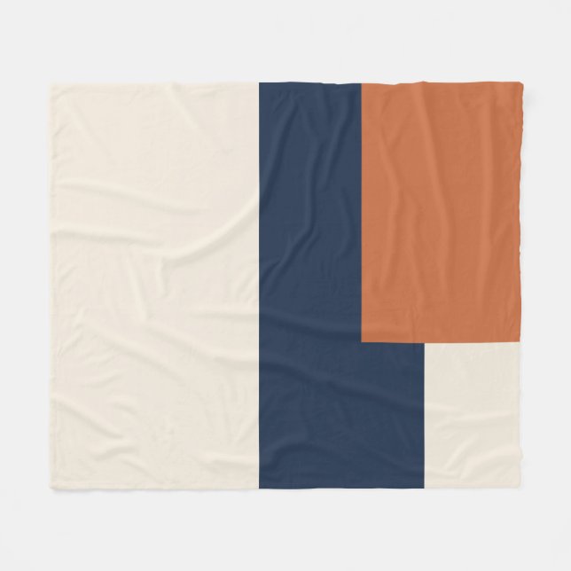 Moderne Ästhetische Abstrakte Farbblockdecke Fleecedecke (Vorderseite (Horizontal))