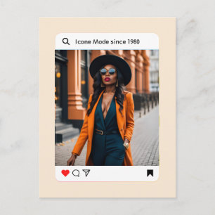 Moderne ästhetische Foto instagram stilvoll Postkarte