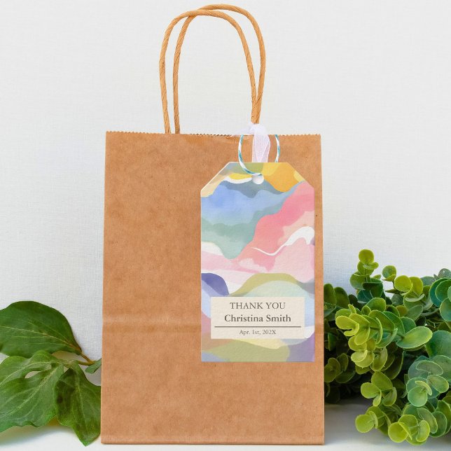 Moderne Ästhetische Frühlingsruhe Vielen Dank für  Geschenkanhänger (Modern Aesthetic Spring Retirement Thank You Favor Gift)