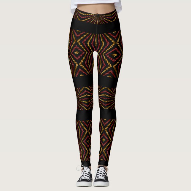 Moderne astrale geometrische Kunst Leggings (Vorderseite)