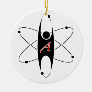 Moderne Atheismuslogoverzierung Keramikornament