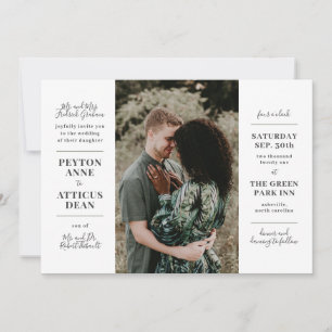Moderne Atmosphäre Hochzeitseinladung mit einem Fo Ankündigung