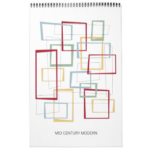 Moderne, atomare Retro Originale Kunst des Mittela Kalender