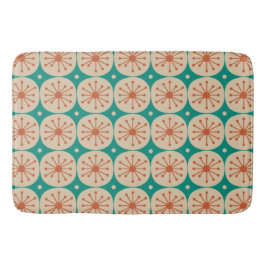 Moderne Atomdots-Retro-Muster Mitte des Jahrhunder Badematte