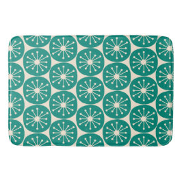 Moderne Atomdots-Retro-Muster Mitte des Jahrhunder Badematte