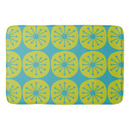 Moderne Atomdots-Retro-Muster Mitte des Jahrhunder Badematte