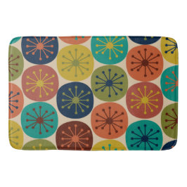 Moderne Atomdots-Retro-Muster Mitte des Jahrhunder Badematte