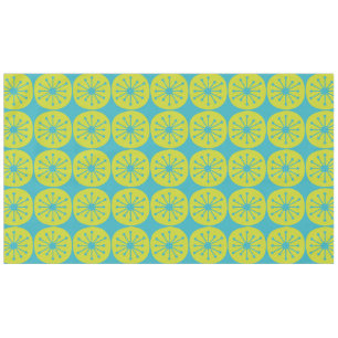 Moderne Atomdots Türkis und Limon Tischdecke