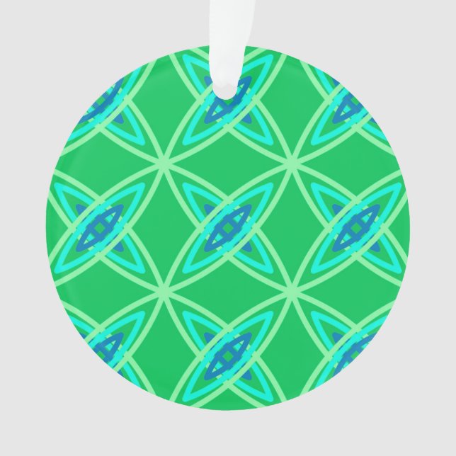 Moderne Atomdrucke Mitte des Jahrhunderts - Jade G Ornament (Vorderseite)