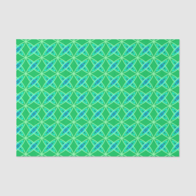 Moderne Atomdrucke Mitte des Jahrhunderts - Jade G Seidenpapier (Vorderseite)