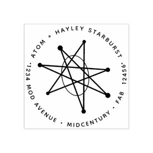 Moderne Atomgalaxie MCM aus dem Mittelalter, moder Gummistempel